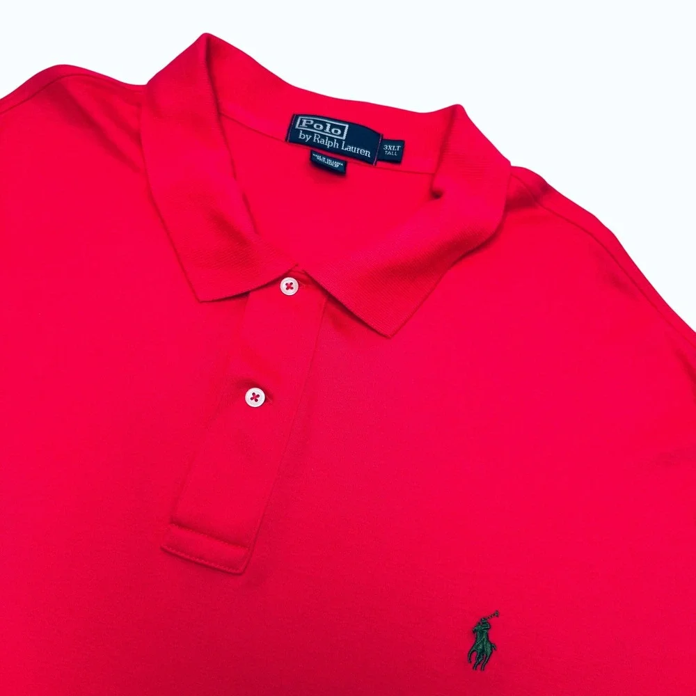 Polo Ralph Lauren Polo Shirt Mens 3XLT Coral Pink Short Sleeve Pony Logo Preppy
